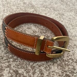 Fossil Leather Leather Patchwork Belt M